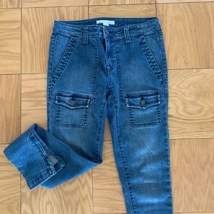 Joie Skinny Cargo Jeans with Ankle Zips